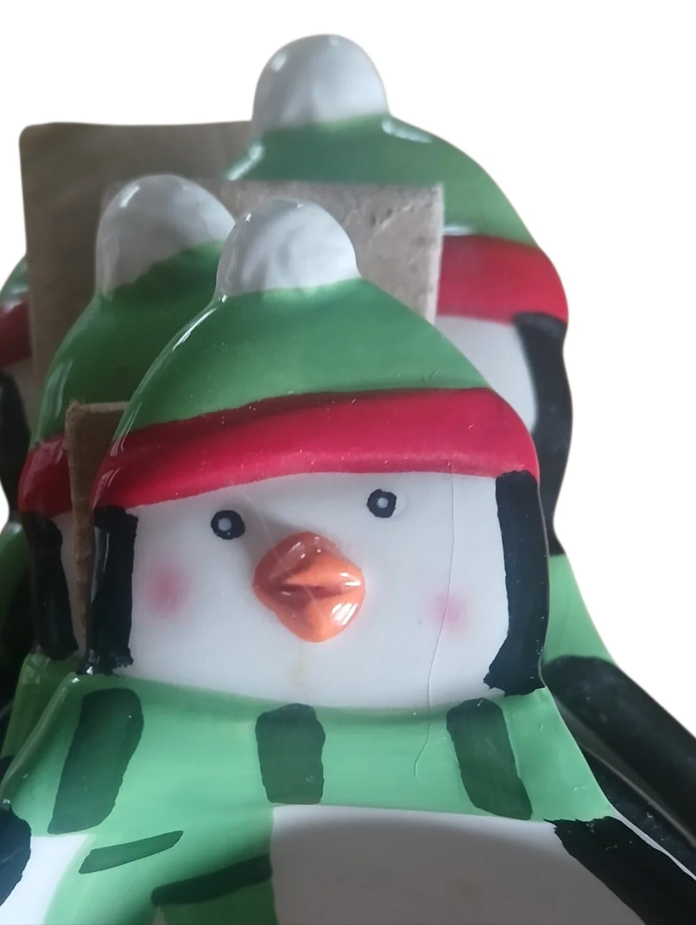 Measuring Cups Cute Penguin Snowmen Holiday Set of 4 Stack-able
